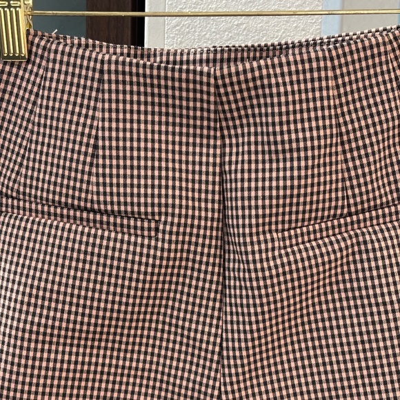 Zara Black & Pink Gingham Check Pleated Shorts - Size S - Picture 5 of 8